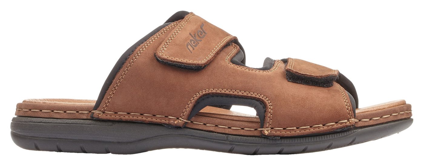 Rieker Pantolette Hausschuh, Sommerschuh, Urlaubschuh mit dezentem Logoschriftzug – Bild 5 von 5