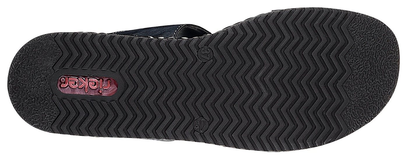Rieker Pantolette Keilabsatz, Sommerschuh, Schlappen mit Riemchen in Flechtoptik – Bild 4 von 5