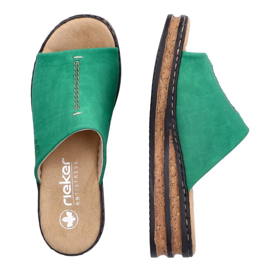 Rieker Pantolette Keilabsatz, Sommerschuh, modische Keilsohle – Bild 4 von 5