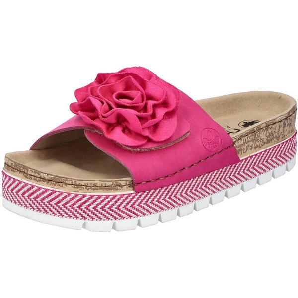 Rieker Pantolette Sommerschuh, Schlappen mit modischem Plateau