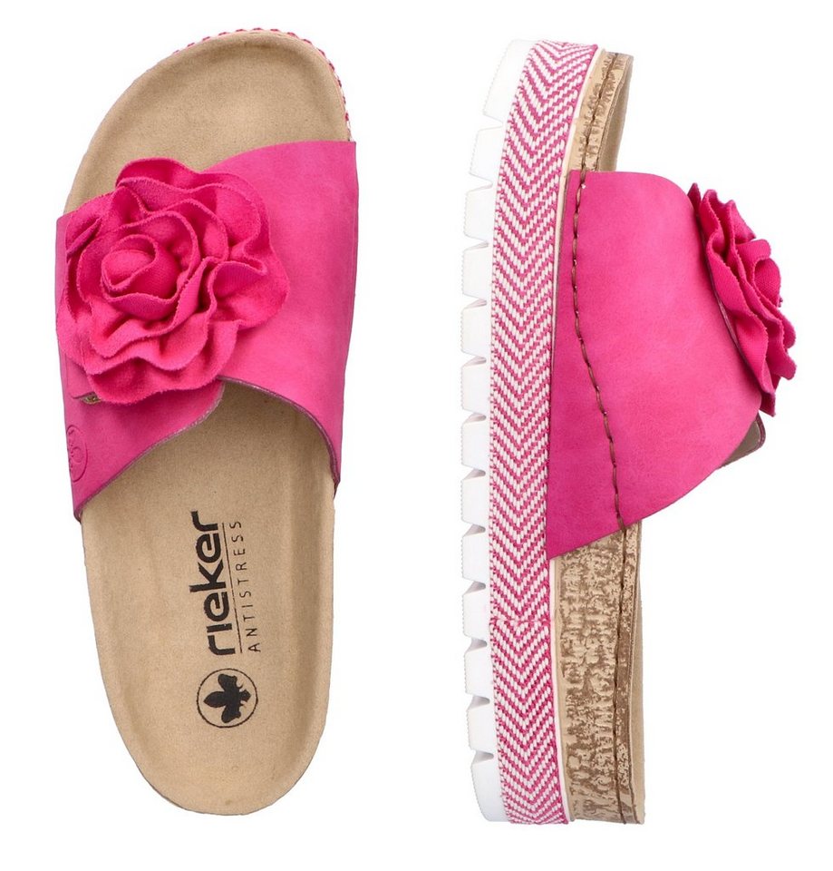 Rieker Pantolette Sommerschuh, Schlappen mit modischem Plateau – Bild 5 von 5