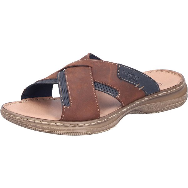 Rieker Pantolette Sommerschuh, Strandschuh, Urlaubsschuh mit Kreuzbandage