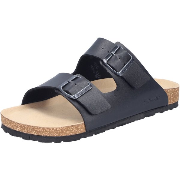 Rieker Pantolette Sommerschuh, Schlappen, Hausschuh, mit zwei Schnallenverschlüssen