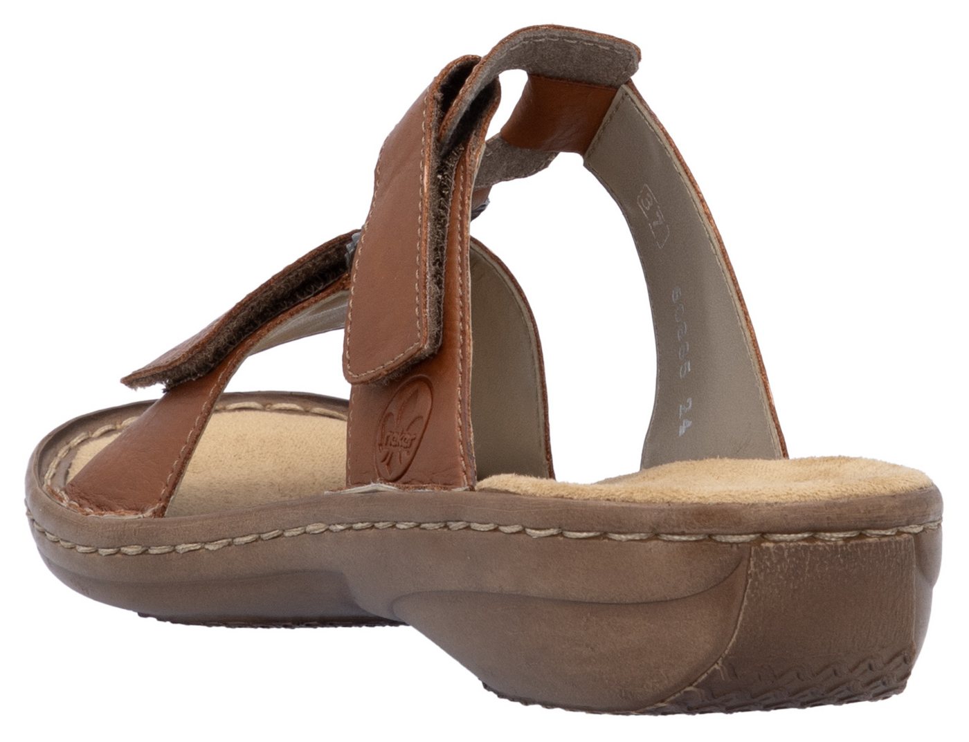 Rieker Pantolette Sommerschuh, Strandschuh, Klettschuh mit Perforation – Bild 3 von 5