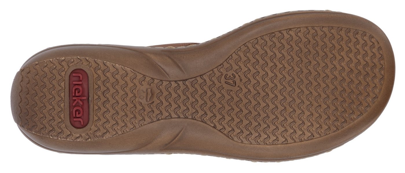 Rieker Pantolette Sommerschuh, Strandschuh, Klettschuh mit Perforation – Bild 4 von 5