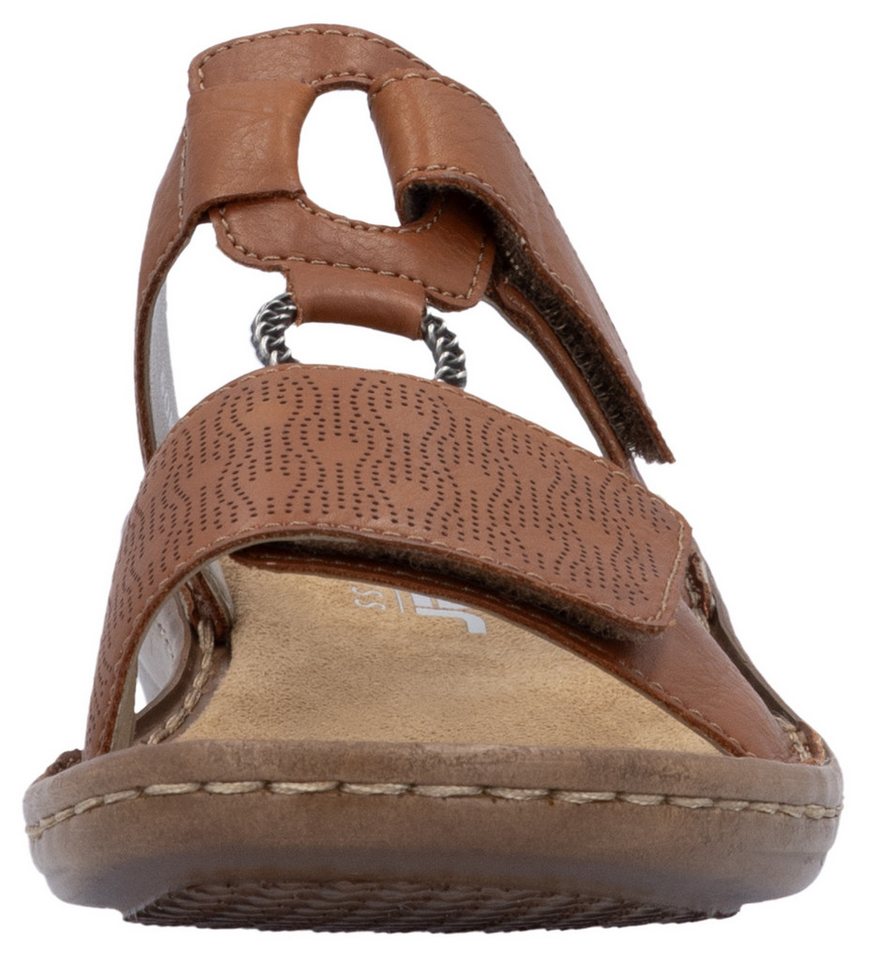 Rieker Pantolette Sommerschuh, Strandschuh, Klettschuh mit Perforation – Bild 5 von 5