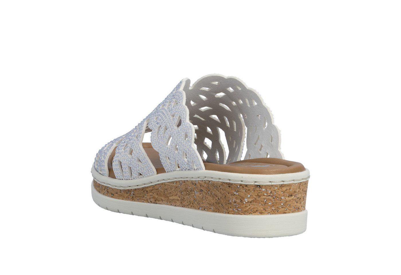 Rieker Pantolette Sommerschuh, Hausschuh, Keilabsatz, mit Glitzersteine – Bild 4 von 5