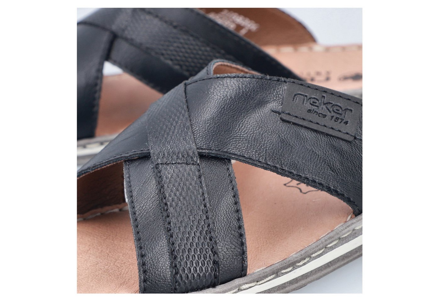 Rieker Pantolette Sommerschuh, Strandschuh, Schlappen, Hausschuh mit Label – Bild 2 von 5