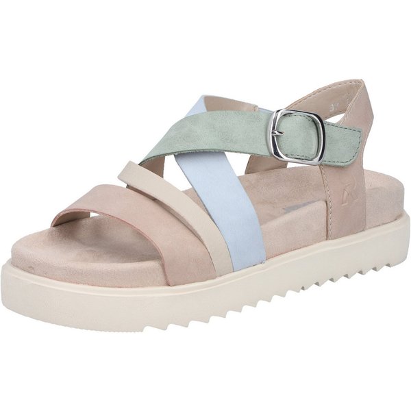 Rieker Plateausandale Sandalette, Urlaubsschuh, Sommerschuh mit Klett-Riemchen