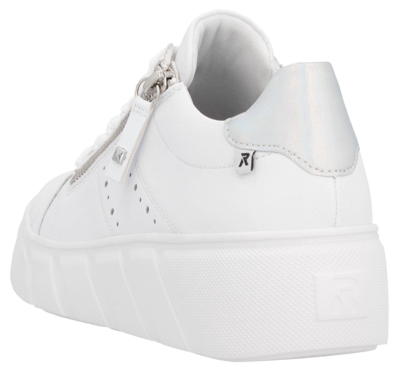Rieker Plateausneaker, Freizeitschuh, Halbschuh, Schnürschuh mit seitlicher Perforation – Bild 3 von 5
