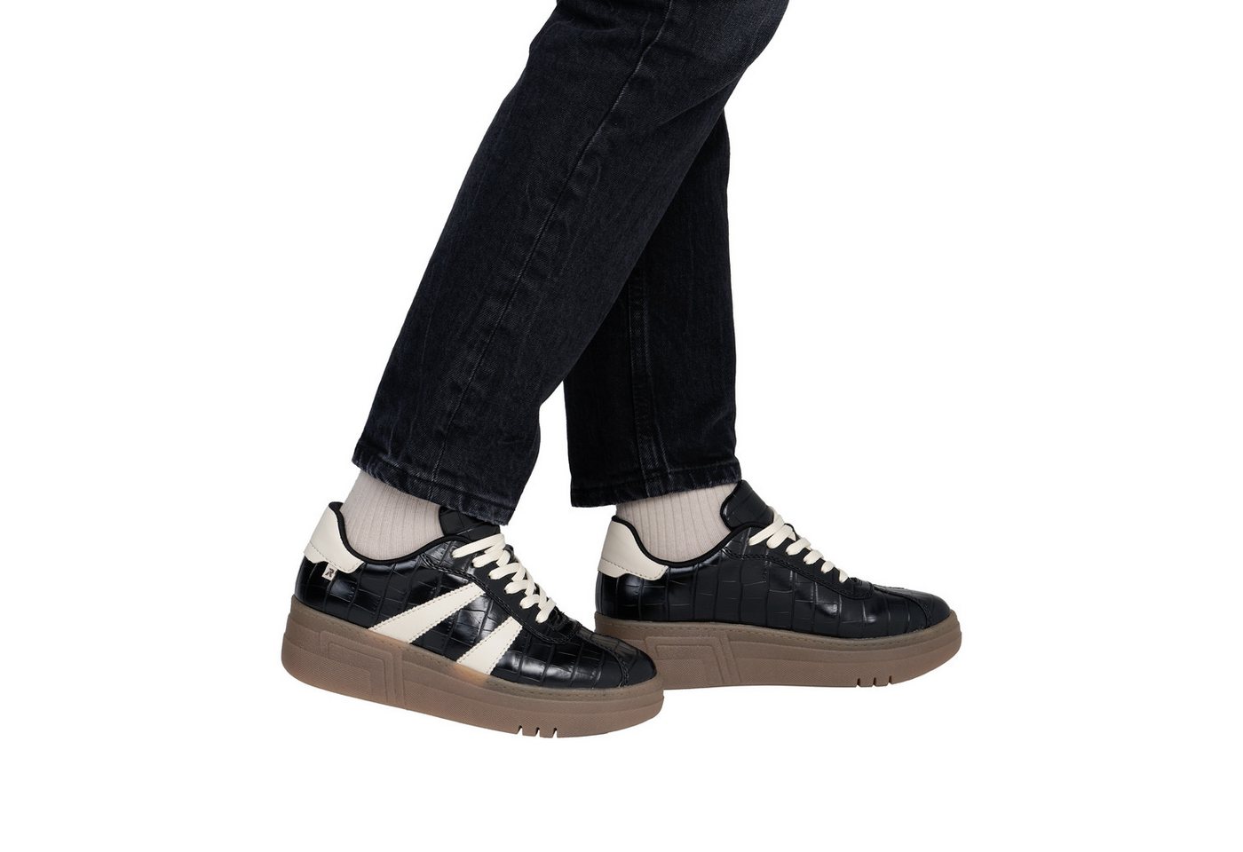 Rieker Plateausneaker Basket-Sneaker, Retro-Sneaker, Schnürschuh mit weichem Schaftrand – Bild 4 von 5