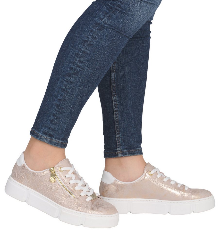Rieker Plateausneaker, Freizeitschuh, Halbschuh, Schnürschuh mit Reißverschluss – Bild 2 von 5