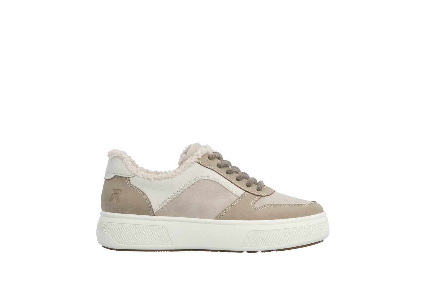 Rieker Plateausneaker Retro-Sneaker, Schnürschuh, Halbschuh mit Teddyfutter – Bild 3 von 5