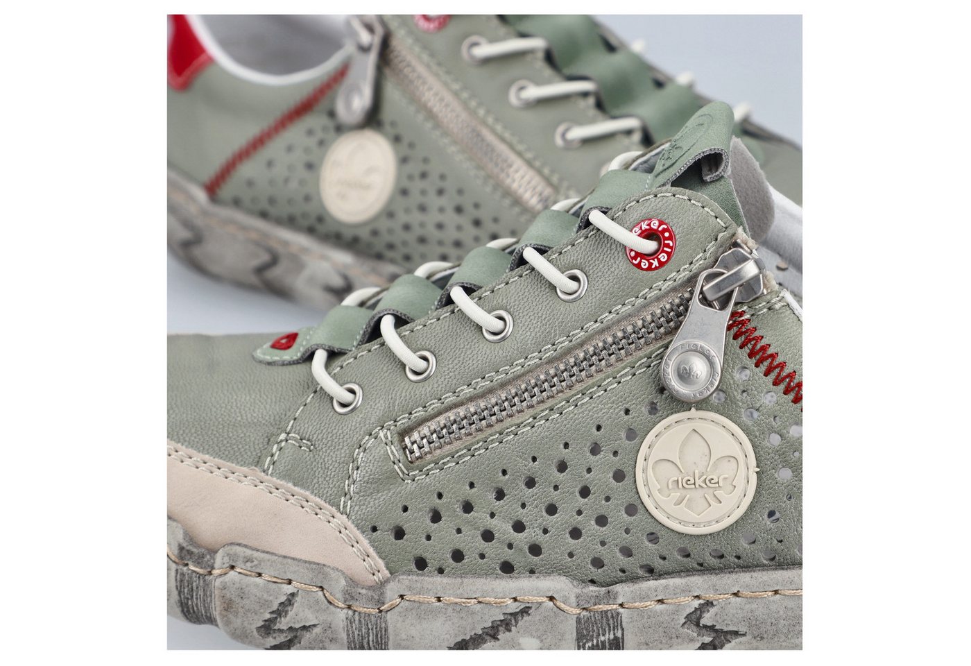 Rieker Plateausneaker Schlupfschuh, Halbschuh, Freizeitsneaker mit Gummizug – Bild 3 von 5