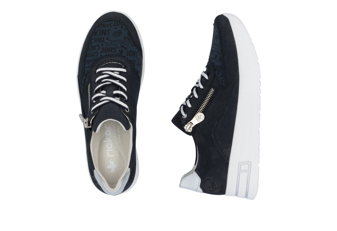 Rieker Plateausneaker Schnürschuh, Halbschuh, Freizeitschuh mit Soft-Einlage – Bild 5 von 5