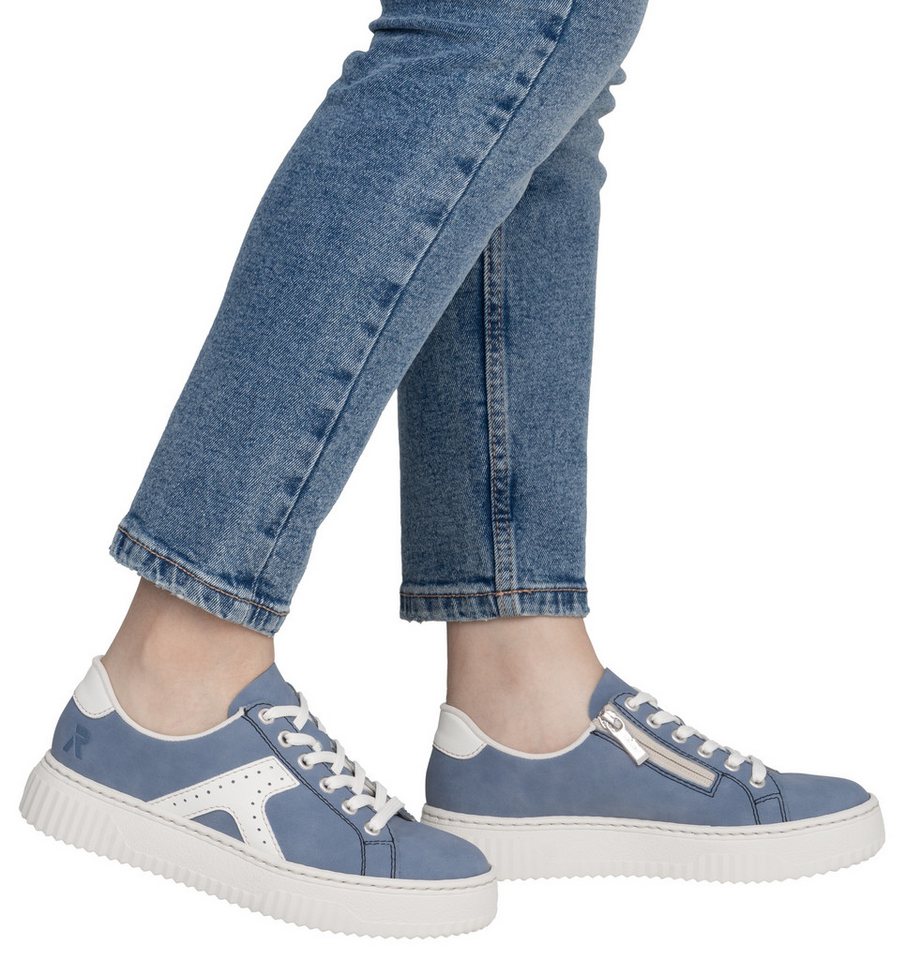 Rieker Plateausneaker Schnürschuh, Halbschuh, Freizeitsneaker mit modischer Plateausohle – Bild 4 von 5