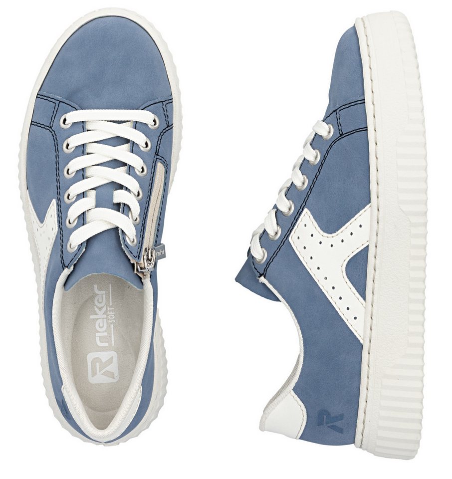 Rieker Plateausneaker Schnürschuh, Halbschuh, Freizeitsneaker mit modischer Plateausohle – Bild 5 von 5