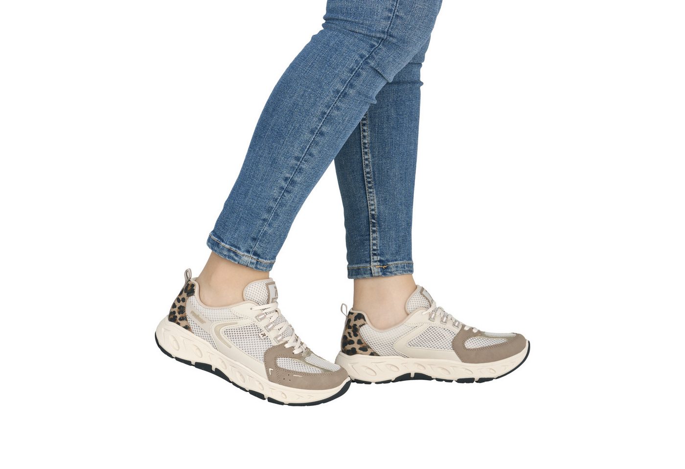 Rieker Plateausneaker Schnürschuh, Freizeitsneaker, Halbschuh mit MemoSoft-Innensohle – Bild 4 von 5