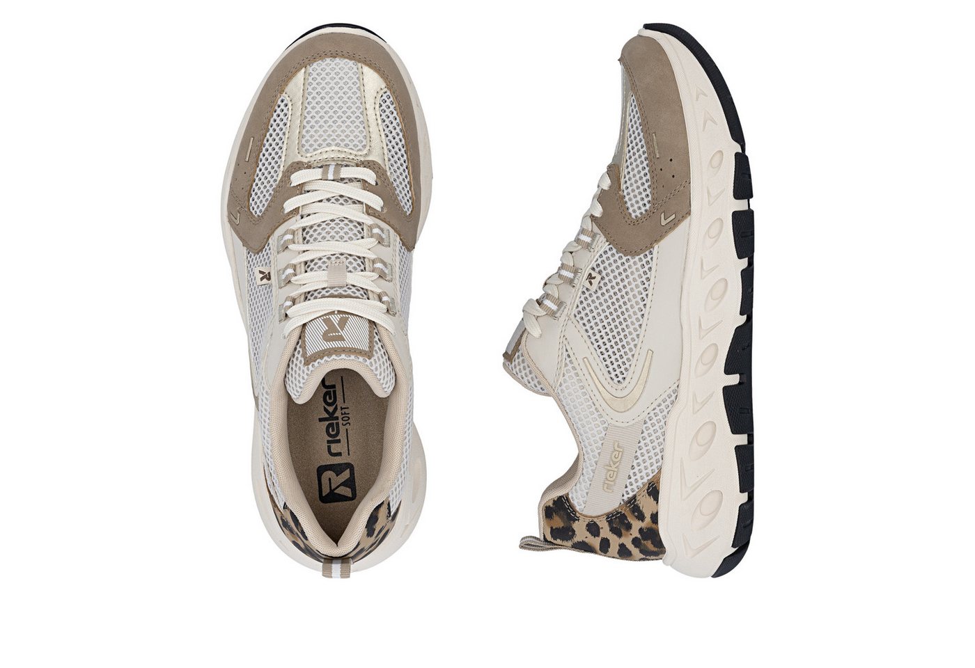 Rieker Plateausneaker Schnürschuh, Freizeitsneaker, Halbschuh mit MemoSoft-Innensohle – Bild 5 von 5
