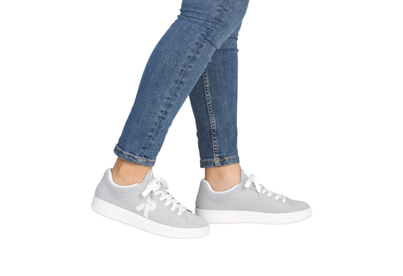 Rieker Plateausneaker Slip-on Sneaker, Halbschuh, Freizeitsneaker mit aufgesetzter Schnürung – Bild 2 von 5