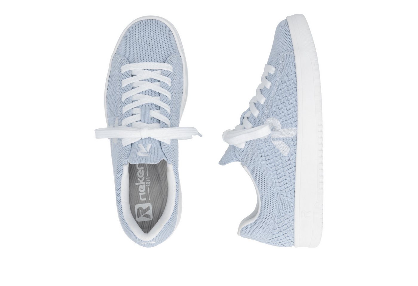 Rieker Plateausneaker Slip-on Sneaker, Halbschuh, Freizeitsneaker mit aufgesetzter Schnürung – Bild 2 von 5