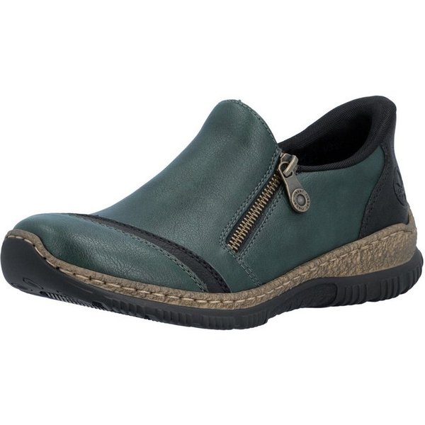Rieker Ready2GO Slipper Casual-Halbschuh mit Reißverschluss und Stretcheinsatz