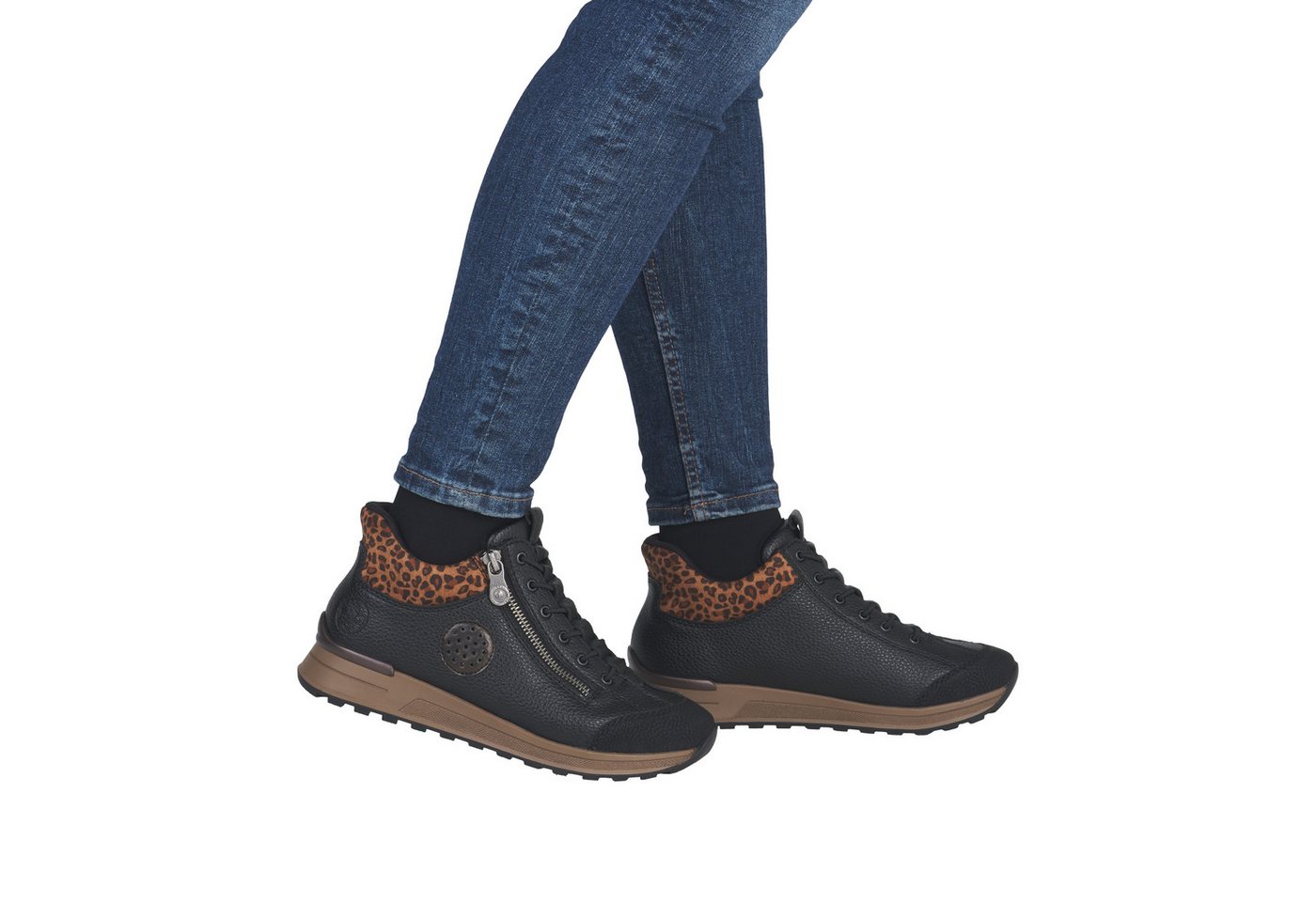 Rieker Ready2GO Sneaker Schnürboots, High Top Sneaker, Stiefelette mit Soft-Einlage – Bild 4 von 5