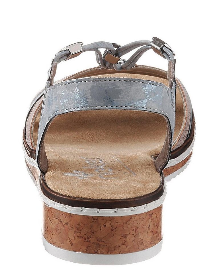 Rieker Riemchensandale, Sommerschuh, Sandalette, Keilabsatz, mit dezenter Schmuckverzierung – Bild 3 von 5