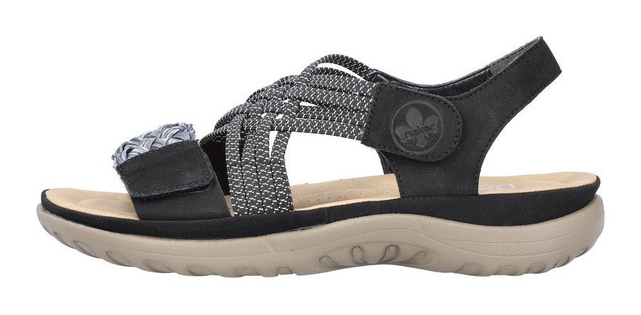 Rieker Riemchensandale, Sommerschuh, Sandalette, Keilabsatz, mit geflochtener Bandage – Bild 2 von 5