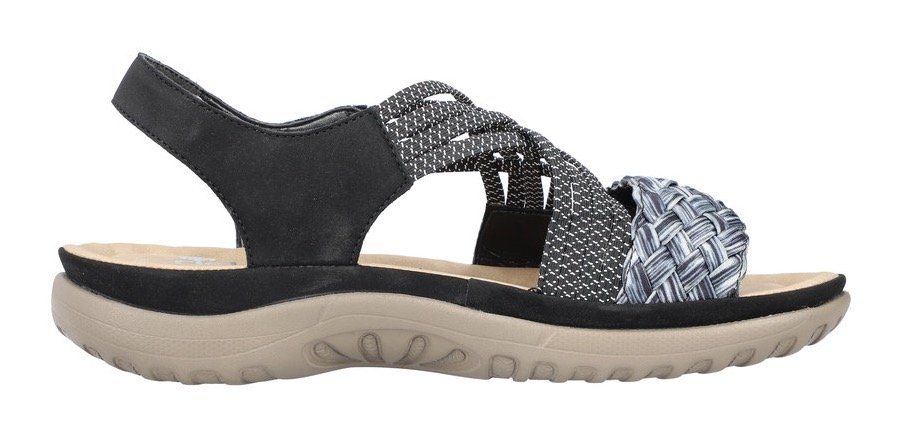 Rieker Riemchensandale, Sommerschuh, Sandalette, Keilabsatz, mit geflochtener Bandage – Bild 3 von 5