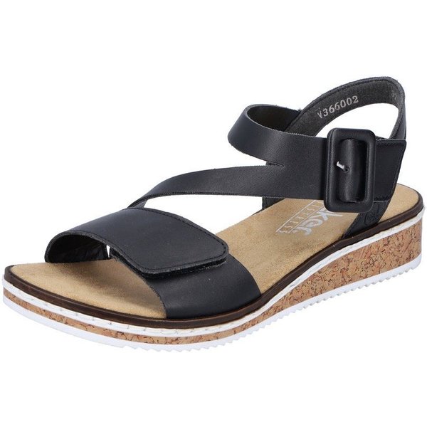 Rieker Riemchensandale Sommerschuh, Sandalette, Keilabsatz, mit asymmetrischem Riemchen