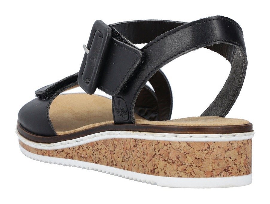 Rieker Riemchensandale Sommerschuh, Sandalette, Keilabsatz, mit asymmetrischem Riemchen – Bild 3 von 5