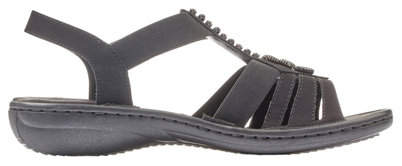 Rieker Riemchensandale Sommerschuh, Sandalette, Keilabsatz, mit schöner Verzierung – Bild 5 von 5
