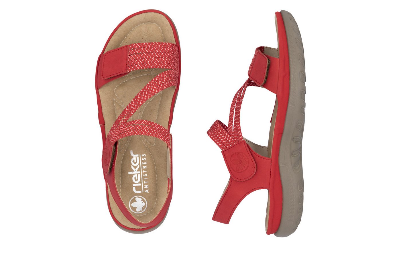 Rieker Riemchensandale Sommerschuh, Sandalette, Keilabsatz, mit Gummizügen – Bild 2 von 5