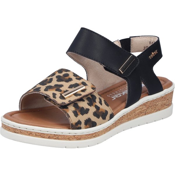 Rieker Sandale Sommerschuh, Keilsandalette, Plateausandale mit Klett