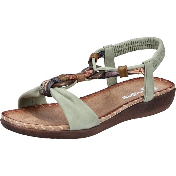 Rieker Sandale Sommerschuh, Urlaubsschuh, Fersenriemchen mit Gummizug