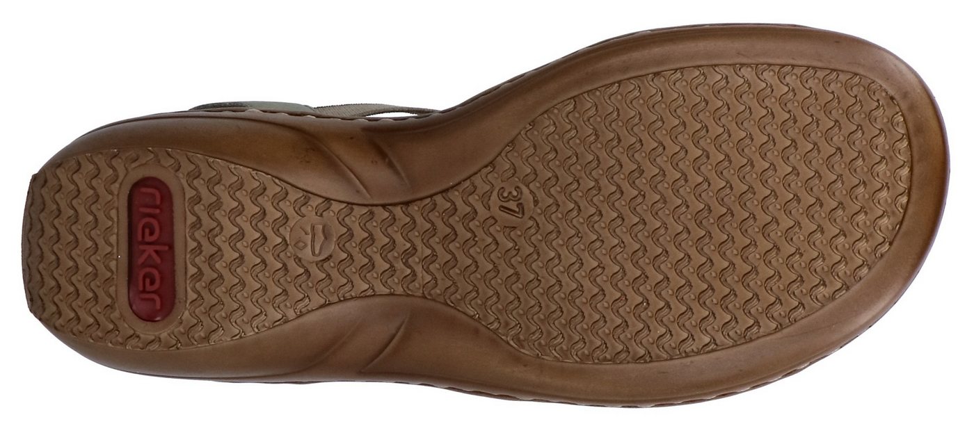 Rieker Sandale Sommerschuh, Schlupfschuh mit Gummizug für guten Sitz – Bild 4 von 5