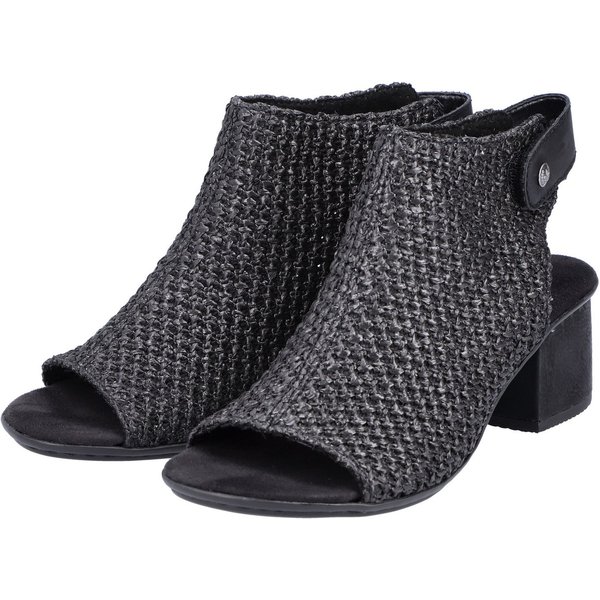 Rieker Sandalette, Sommerschuh, Sandalette, Blockabsatz, in modischer Flecht-Optik