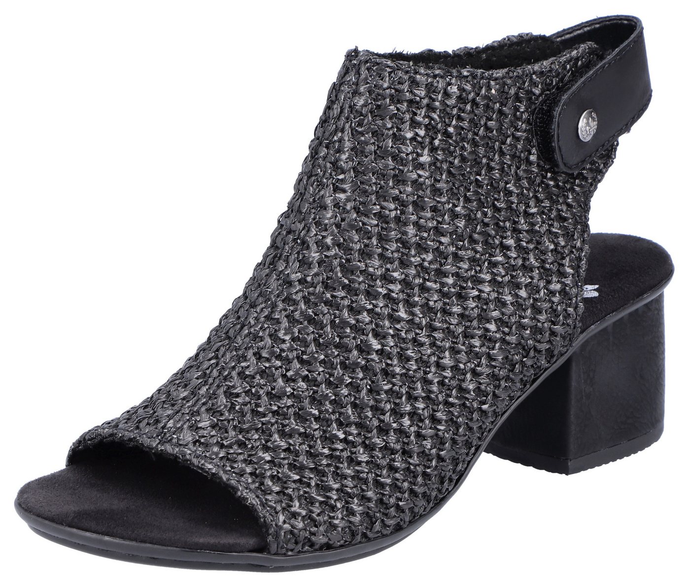 Rieker Sandalette, Sommerschuh, Sandalette, Blockabsatz, in modischer Flecht-Optik – Bild 2 von 5