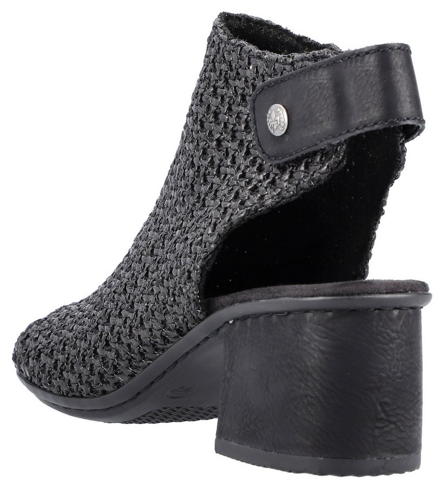 Rieker Sandalette, Sommerschuh, Sandalette, Blockabsatz, in modischer Flecht-Optik – Bild 3 von 5
