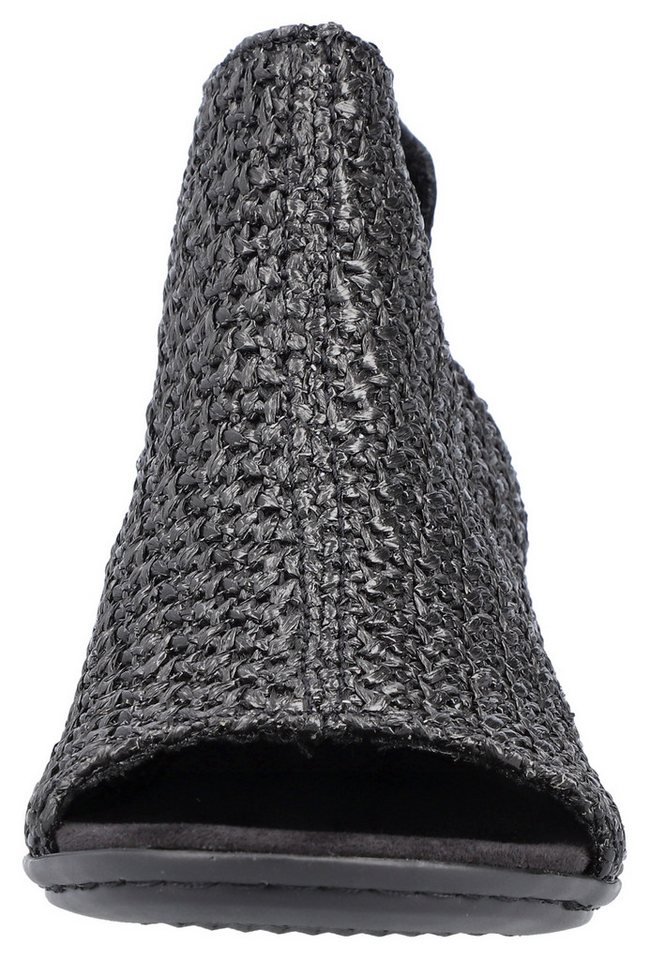 Rieker Sandalette, Sommerschuh, Sandalette, Blockabsatz, in modischer Flecht-Optik – Bild 4 von 5