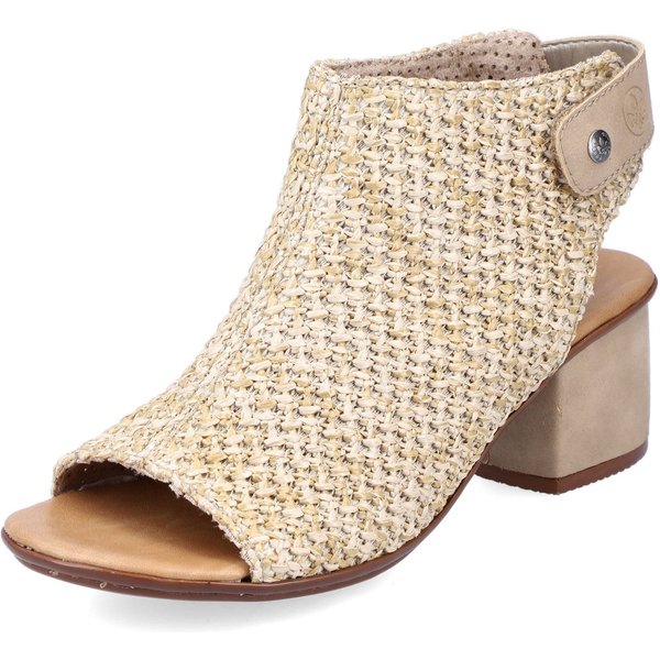 Rieker Sandalette, Sommerschuh, Sandalette, Blockabsatz, in modischer Flecht-Optik