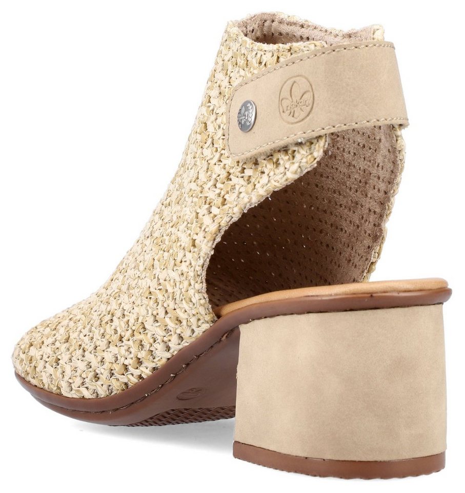Rieker Sandalette, Sommerschuh, Sandalette, Blockabsatz, in modischer Flecht-Optik – Bild 2 von 5
