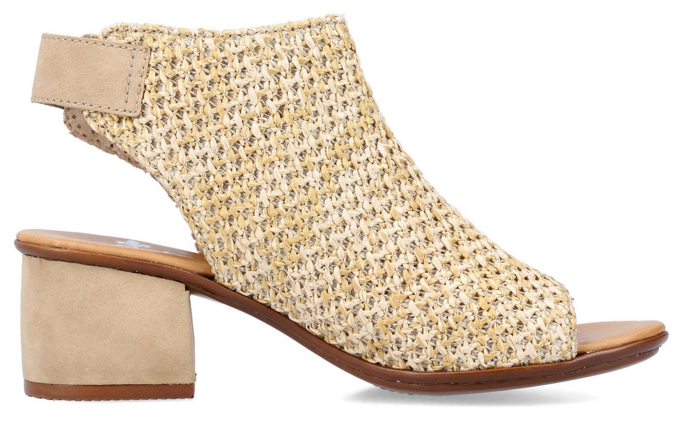 Rieker Sandalette, Sommerschuh, Sandalette, Blockabsatz, in modischer Flecht-Optik – Bild 5 von 5