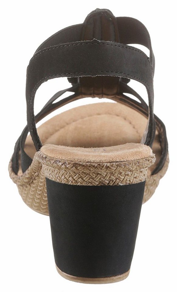 Rieker Sandalette, Sommerschuh, Sandale, Plateauabsatz, mit Strass-Steinchen verziert – Bild 2 von 5