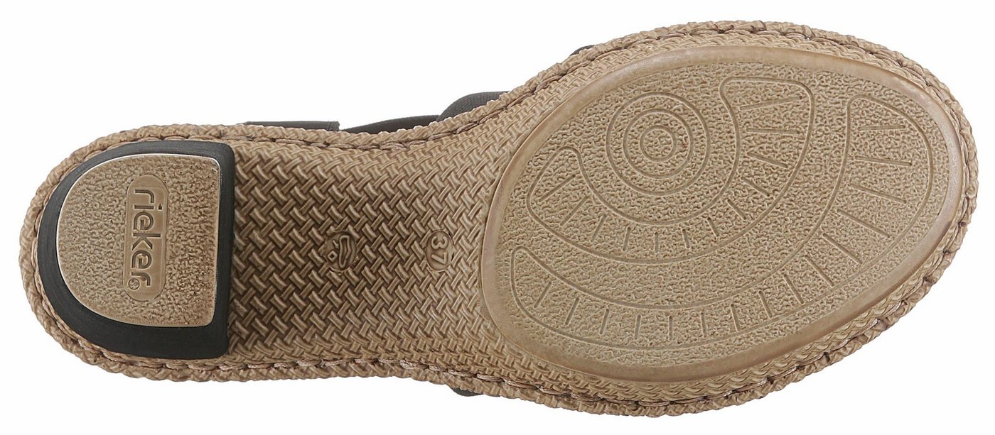 Rieker Sandalette, Sommerschuh, Sandale, Plateauabsatz, mit Strass-Steinchen verziert – Bild 3 von 5
