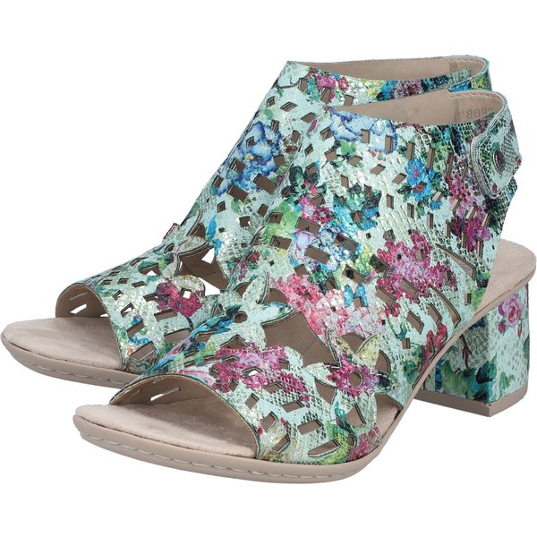 Rieker Sandalette Sommerschuh, Sandale, Blockabsatz, mit modischer Schaftgestaltung