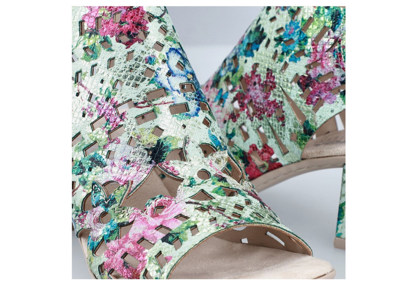 Rieker Sandalette Sommerschuh, Sandale, Blockabsatz, mit modischer Schaftgestaltung – Bild 2 von 5