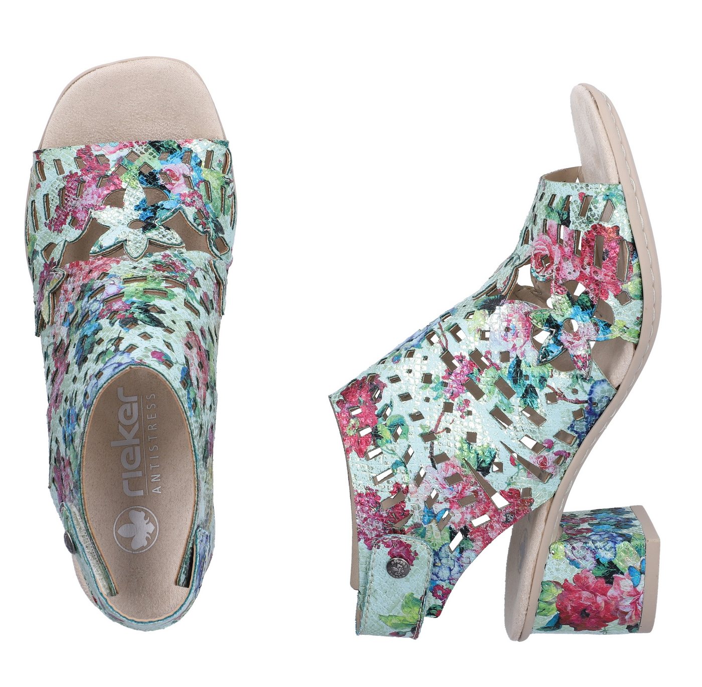 Rieker Sandalette Sommerschuh, Sandale, Blockabsatz, mit modischer Schaftgestaltung – Bild 4 von 5