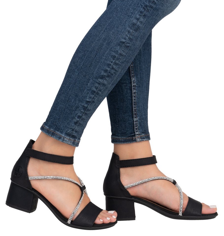 Rieker Sandalette Sommerschuh, Sandale, Blockabsatz, mit praktischem Klettverschluss – Bild 2 von 5